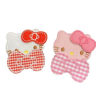 Kẹp tóc mái Hello Kitty dễ thương không đường may dành cho nữ, kẹp tóc duỗi thẳng, kẹp tóc mái nơ bằng khóa dán, phụ kiệ