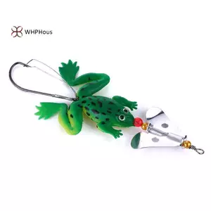 Mồi câu cá mềm ếch giả 4 màu, chất lượng tốt, đẹp mắt