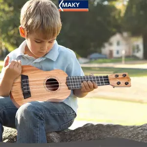 MAKY 1 Cái Học Tập Quà Tặng Giáo Dục 26 / 35cm Trẻ Em Đàn Guitar 4 Dây Nhạc Cụ Có Mái Chèo Mô Phỏng Yukrili Đồ Chơi Âm Nhạc VN