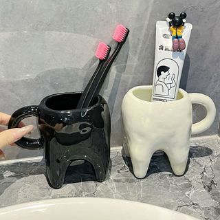 Cốc rửa miệng răng sáng tạo Phong cách cặp đôi Cốc rửa gốm gia đình Giá trị cao Cốc chải cặp ký túc xá sinh viên