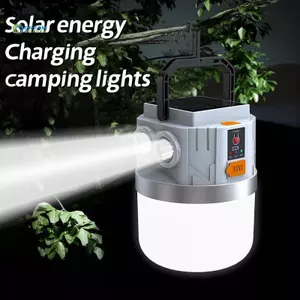 Đèn cắm trại năng lượng mặt trời có thể sạc lại 4 bánh răng Đèn lồng di động cho hàng ngày / cắm trại / đi bộ đường dài / Câu cá ban đêm / Khẩn cấp mới