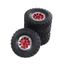4 71 * 25mm MN 1 / 12 MN82 LC79 MN78 D90 D91 D96 99S WPL 1 / 16 Full Range Feiyu JJRC RC Phần Kim Loại Sáu Bánh Ổ Đĩa Kẹp Lốp Bánh Xe Trung Tâm Lốp