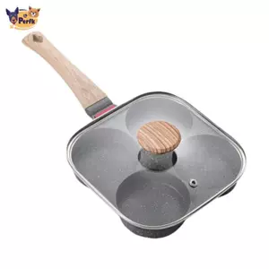 Chảo Trứng Chiên Nồi Trứng Chiên Chống Dính Trứng Skillet Đa Năng Gỗ Hạt Nắp Bao Chảo Omelet Pan Crepe Pancake