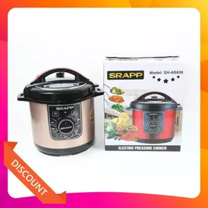 Nồi Áp Suất Điện Đa Năng Cao cấp 9 chế độ nấu SRAPP Dung Tích 6L Công suất 1000W Bảo hành 12 tháng Nấu Cơm Cooker