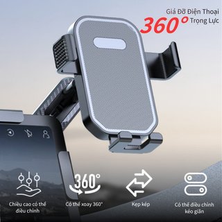 Giá Đỡ Điện Thoại Ô Tô Xoay 360 Chống Trượt Silicon Chống Sốc Dễ Dàng Lắp Đặt Xe Dash Mount