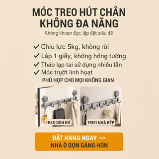 Chân Không Hút Móc Giá Thép Không Gỉ Nhiều Móc Không Khoan Có Thể Tái Sử Dụng Hạng Nặng Phòng Tắm Nhà Bếp