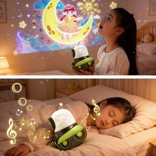 Máy Chiếu Ngôi Sao 3D Bluetooth Đèn Ngủ 360 Toàn Cảnh 6 Phim Mầm Non Trẻ Em Trang Trí Quà Tặng