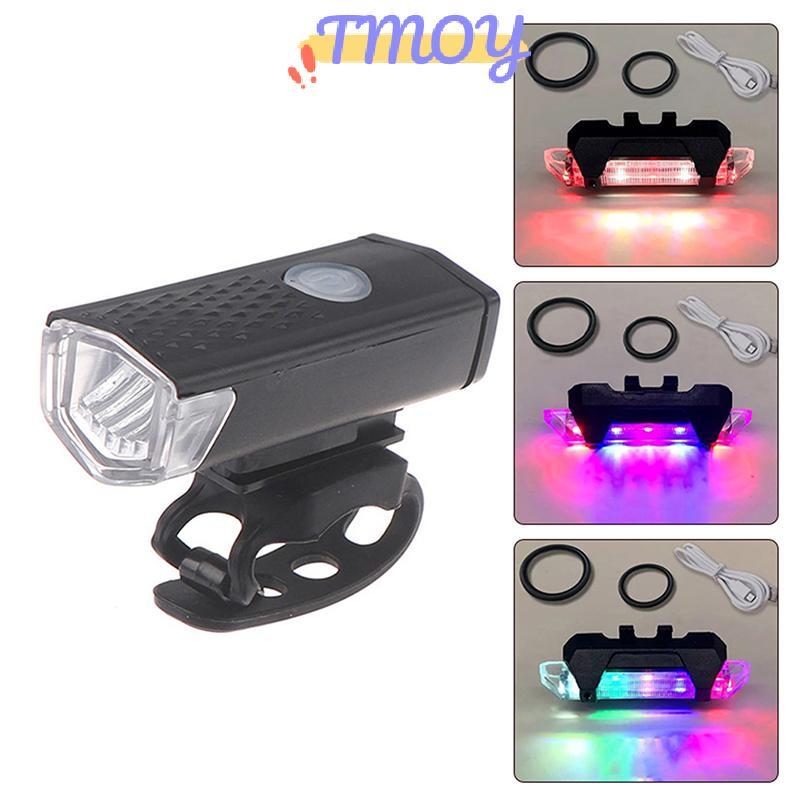 TMOY - Bộ phụ kiện đèn xe đạp gồm đèn trước, sau và đèn pha cho sự an toàn tối đa