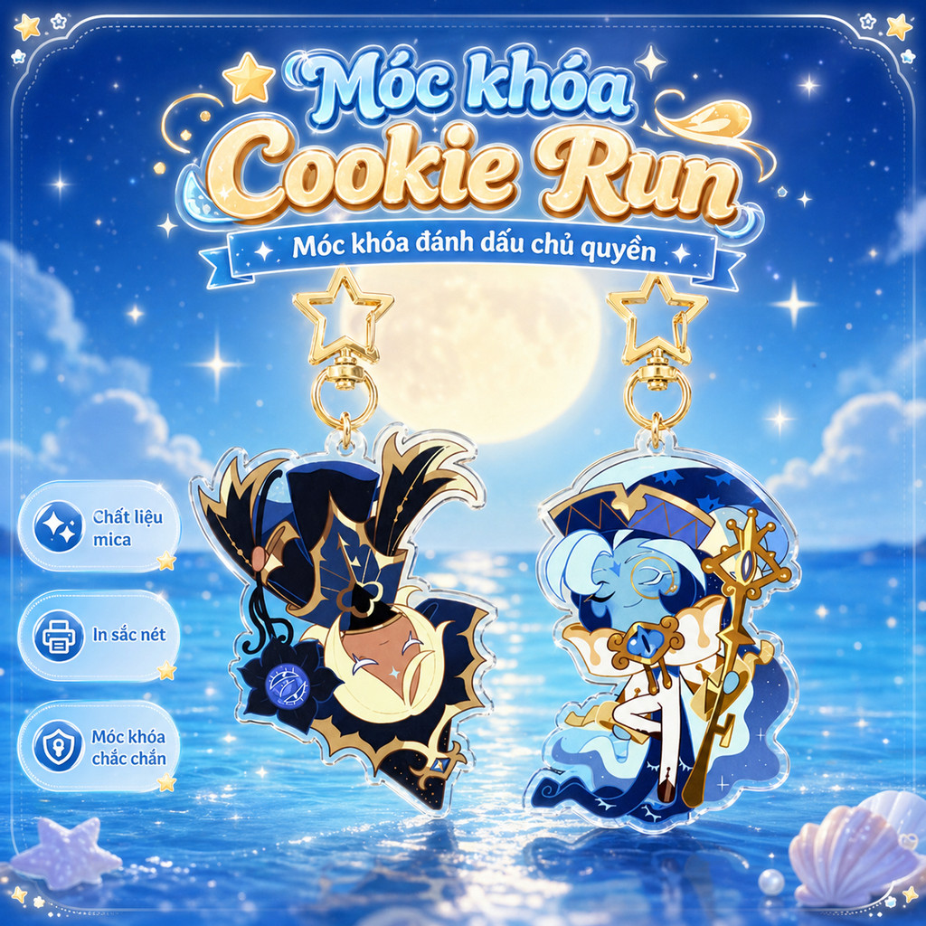 Cookie Run Kingdom Shadow Milk & Pure Vanilla Gacha Animation Keychains