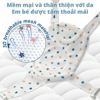 Lưới tắm cho bé Võng chống trượt có thể điều chỉnh mềm mại thoáng khí Hỗ trợ bồn tắm sơ sinh