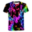 Sơn dây buộc graffiti in 3D unisex mùa hè tay ngắn cổ tròn
