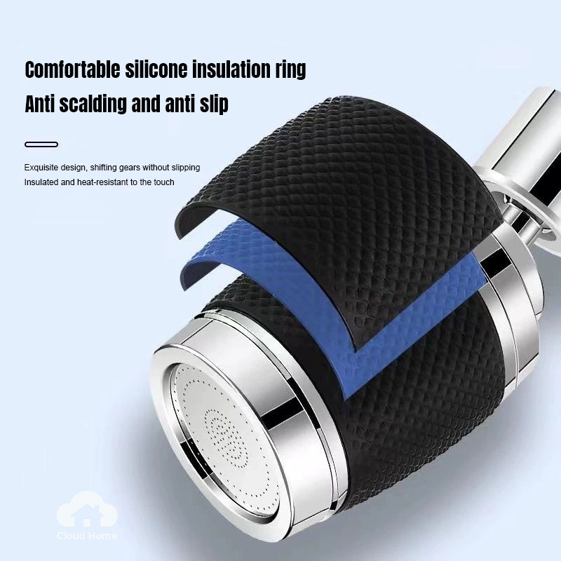 🌤️COD🌤️Đầu Vòi Rửa Bát Tăng Áp Cao Cấp MÀU ĐEN Xoay 360 Độ - Vòi Phun Có Thể Điều Chỉnh 3 Chế Độ