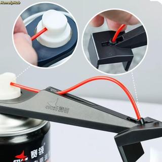 [COD] Dụng cụ bôi trơn xích xe máy, vòi phun bốn kênh Dụng cụ làm sạch chuỗi sáp không lộn xộn bền bỉ, Dụng cụ phun dầu xích xe máy PP nhẹ