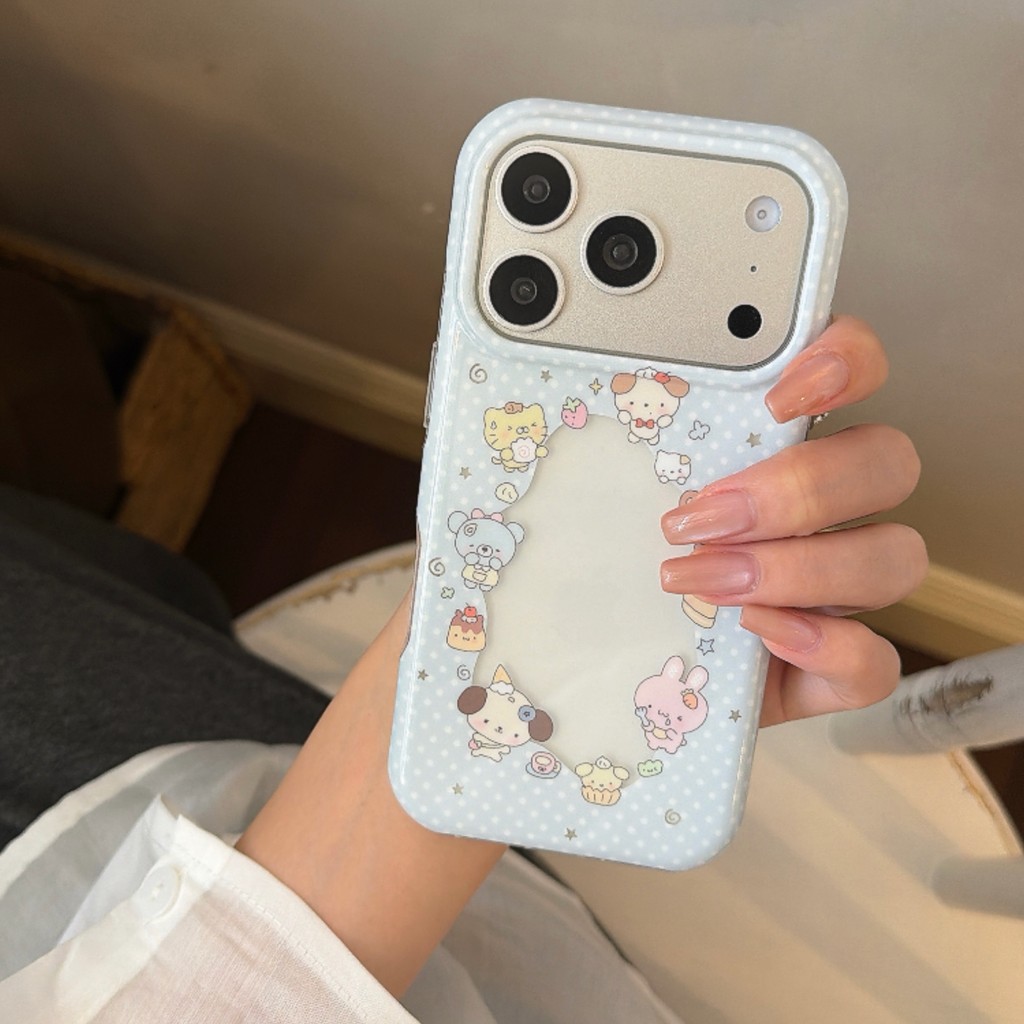 Ốp điện thoại động vật có dấu chấm cho iPhone 17 Pro Max 17 16 15 14 13 Vỏ bảo vệ chống sốc