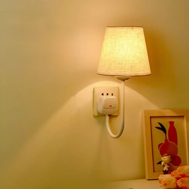 Đèn ngủ bảo vệ mắt di động đặt cạnh giường, đèn bàn ngủ cắm điện, đèn ngủ phòng ngủ, đèn ngủ cạnh giường, đèn tường hình