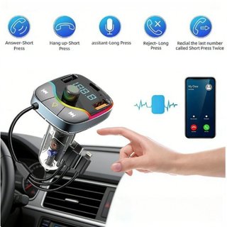 Bộ sạc xe hơi di động Bluetooth Fast PD Type C 20W 3 1A Âm thanh không dây Du lịch nhỏ gọn