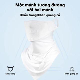 Khăn Che Mặt Chống Nắng Móc Tai Thoáng Khí UPF50+ Chống Tia UV Co Giãn Mềm Mại Đi Xe Máy Ngoài Trời