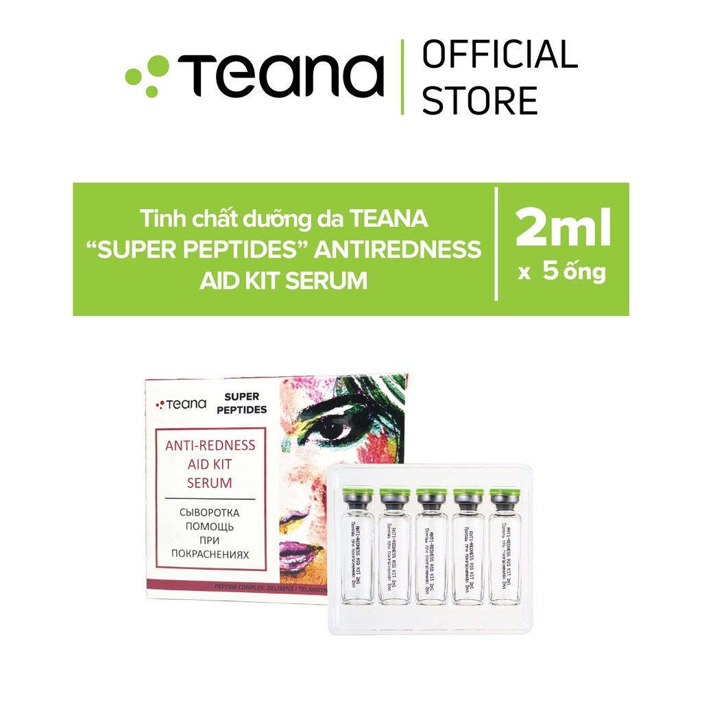 Serum Teana Super Peptides Antiredness Aid Kit giảm đỏ, sưng viêm, phục hồi da