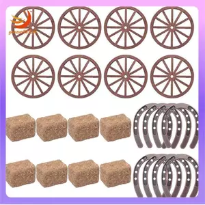 24 Miếng Đồ Dùng Tiệc Phương Tây Trung Tâm Bàn Cổ Điển Cho Móng Ngựa May Mắn Ủng Hộ Tiệc Cưới Đồ Trang Trí Cao Bồi