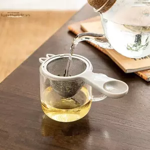 TRTR Thép không gỉ mịn Matcha Bộ lọc có hai tai Đường kính 7,5cm Mini Lưới mịn Sàng lọc trà Bột cà phê Bộ lọc nhà bếp VN