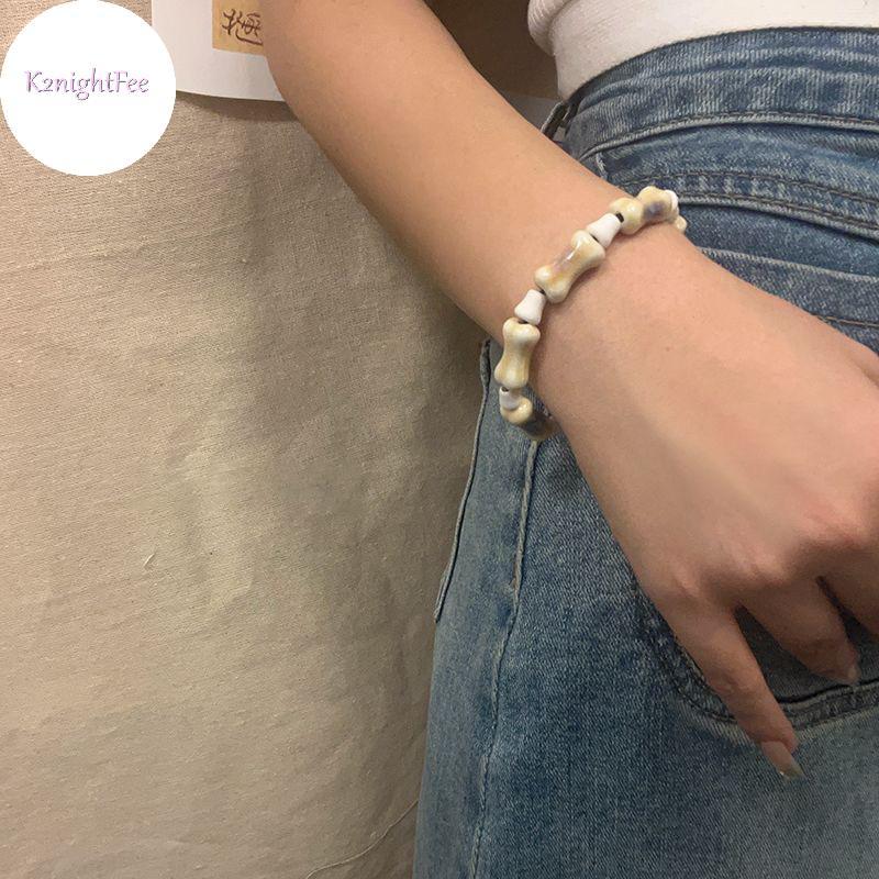 K2nightFee Thủ Công Gốm Đính Hạt Vòng Tay Vintage Co Giãn Vòng Tay Thanh Lịch Retro Phong Cách Boho Có Thể Điều Chỉnh Vòng Tay Trang Sức Cho Nữ VN