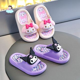 Dép cho bé gái – Hình My Melody & Kuromi, mềm mại, đế chống trượt, thoáng khí, dùng trong nhà & tắm