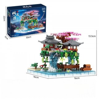 Khối Xây Dựng 3D Kiến Trúc Trung Quốc LED ABS Xếp Hình Đồ Chơi Mô Hình Để Bàn Trang Trí Quà Tặng Người Lớn