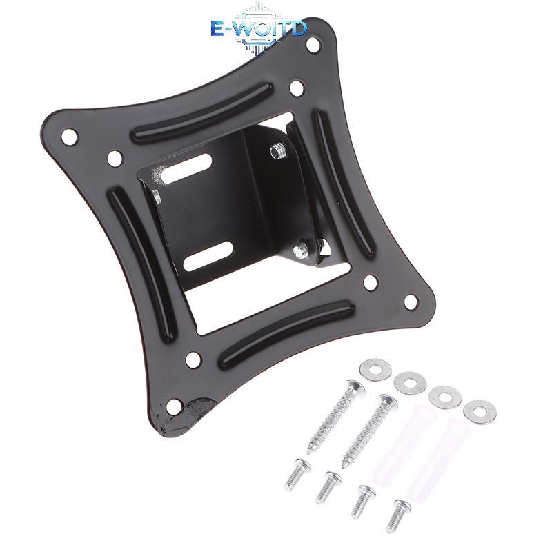 E-WOITD 1 Bộ Giá đỡ TV 14-27Inch Màn hình LED LCD Giá treo tường Braet Bảng điều khiển phẳng cố định Khung TV Hỗ trợ góc nghiêng 15 độ w / Vít E-WOITD
