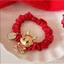 Năm Mới Dây Tóc Đỏ Năm Rồng Dây Cao Su Buộc Tóc Vòi Dây Buộc Tóc Da Mũ Đội Đầu Phong Cách Mới Lễ Hội Đầu Đỏ Dây Nữ OO0W