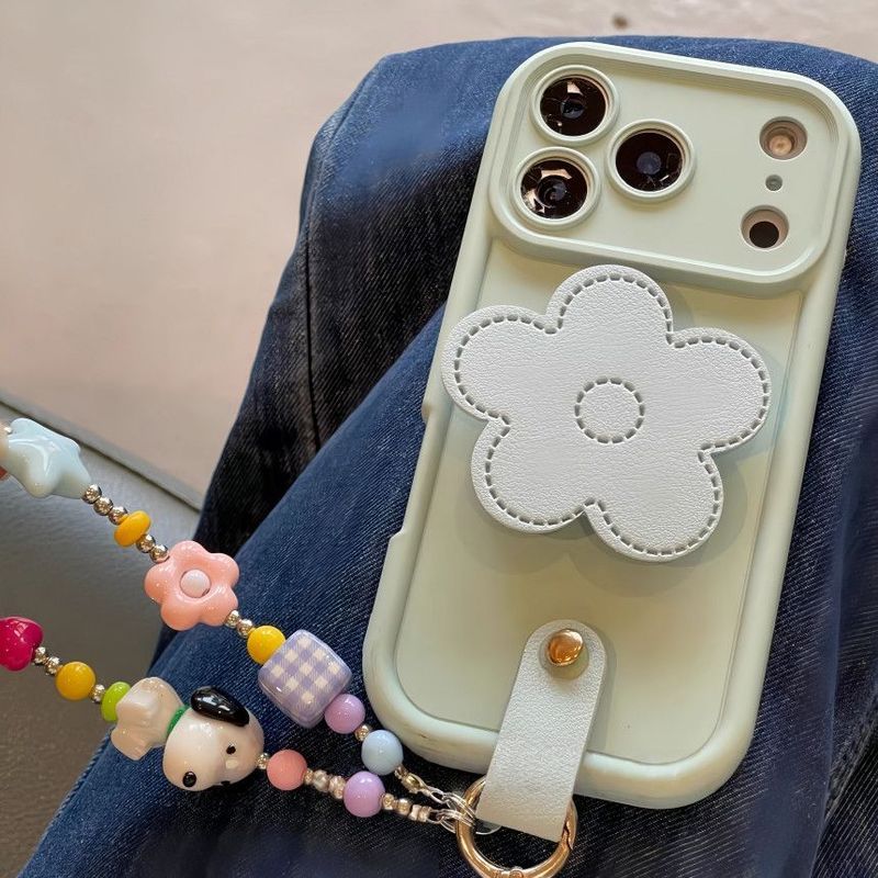 Mùa Hè Muối Biển Xanh Da Hoa Đứng Thích Hợp Cho iPhone17ProMax Ốp Điện Thoại Apple 16 Chain 15 Mềm