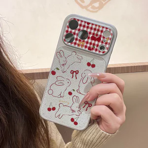 Ốp lưng iPhone Vỏ máy ảnh mềm cao cấp Cherry Bunny - iP 7/8/X/XS/XR/11/12/13/14/15/16/17/Plus/Air/Pro/Max