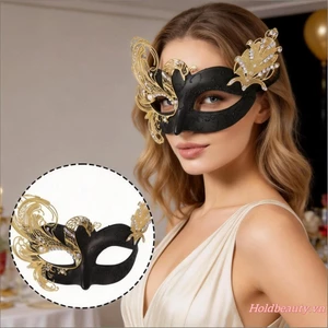 Mặt nạ hóa trang nữ Trang trí kim cương giả che nửa mặt cho các sự kiện Vai trò Tiệc Cosplay