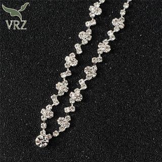 VRZ Bạc Phù Dâu Pha Lê Nelace Bộ Bông Tai Cưới Cô Dâu Trang Sức Trang Sức HOT
