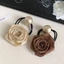 Dây buộc tóc ngọc trai hồng Hoa Scrunchies Dây buộc tóc co giãn cho nữ