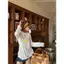 Milyfashion White Star Mỏng In Hình Dài Tay Áo Thun 2026 Phong Cách Mới Rời Phiên Bản Hàn Quốc Lười Ôm Hơn Nhìn Chống Nắng Áo