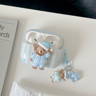 Pyjama Star Bear cho Airpods4 AirPods 1 / 2 3 Pro Pro2 pro3 Bộ tai nghe Bluetooth không dây Vỏ bảo vệ tai nghe AirPods Pro i3 i4 pro3