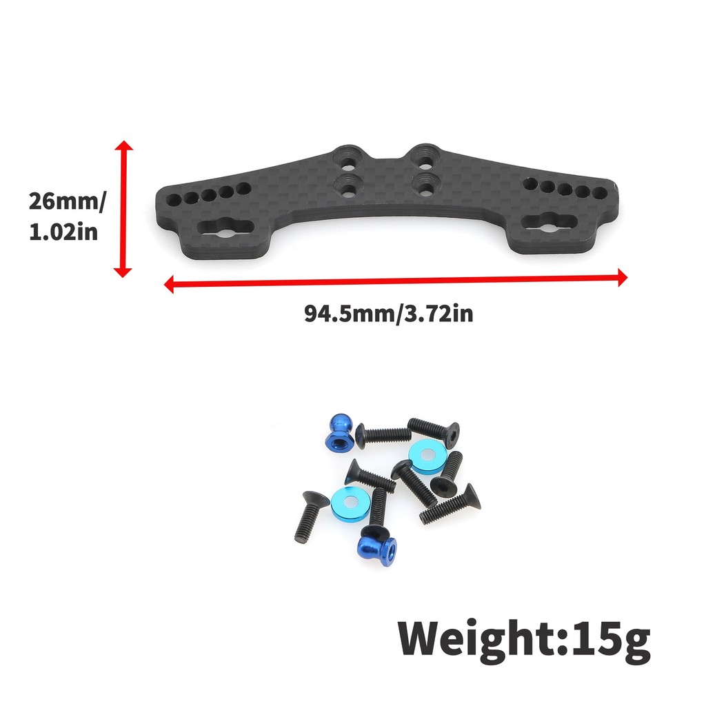 Bộ phận nâng cấp bằng sợi Carbon Ghế cố định hộp số, giá đỡ cố định lái, tấm ép xốp, giá đỡ giảm xóc cho Tamiya XV01 XV-01 1 / 10 RC Phụ kiện dự phòng ô tô