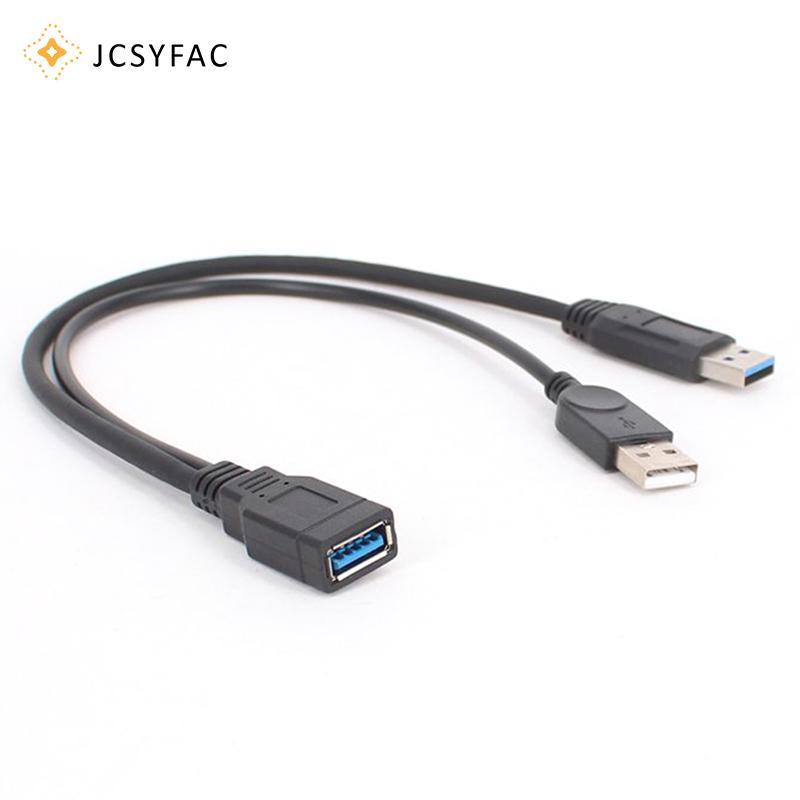 Cáp JCSYFAC USB 3.0 Cáp sạc nguồn kép Y Adapter Nam sang Nữ Dây Mới