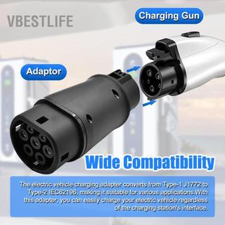 VBESTLIFE Bộ sạc EV Bộ kết nối Loại 1 đến 2 Bộ chuyển đổi SAE J1772 IEC62196 Sạc xe điện