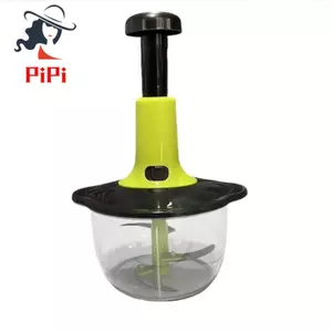 Máy chế biến thực phẩm thủ công đa chức năng có lưỡi bảo vệ- Dễ dàng làm sạch, Thiết kế tiện dụng Hoàn hảo để xử lý rau củ, tỏi & thịt lý tưởng