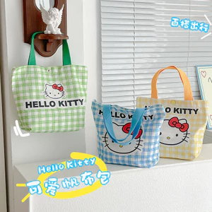 Hoạt Hình Phong Cách Dễ Thương kitty Túi Vải Sinh Viên Túi Tote Mùa Hè Phù Hợp Với Người Đi Lại Dung Tích Lớn Túi Tote SIPW