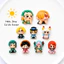 Usopp Sanji Chibi Meme Mini – Set Charm Hải Tặc One Piece cute gồm Luffy Zoro Ace Chopper Yamato Nami resin gắn dép Croc