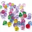 HFTOY 1 Hộp Tiệc Confetti Cưới Giáng Sinh Nhựa Cho Trẻ Em Đồ Chơi Pha Lê Đá Quý Kim Cương Trang Sức Kho Báu Ngực Cướp Biển Đạo Cụ Làm Đầy ~