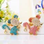 EGPK Bán chạy nhất Cặp đôi đính kim cương Chuột nhỏ Móc khóa xe hơi Nữ phiên bản Hàn Quốc Túi sáng tạo Mặt dây chuyền Móc chìa khóa kim loại Quà tặng