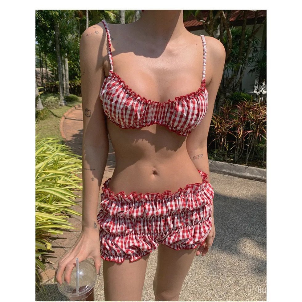 LXY Phong Cách Mới Gợi Cảm Chia Đồ Bơi Cô Gái Kẻ Sọc Bikini Phong Cách Cao Cấp Kỳ Nghỉ Bikini Phù Hợp Với, Đồ Lót