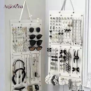 AqToCna Kẹp Tóc Bông Tai Người Tổ Chức Dung Tích Lớn, Treo Tường Kẹp Bảo Quản Móc Treo Tiết Kiệm Không Gian Trang Trí Tường AqToCna