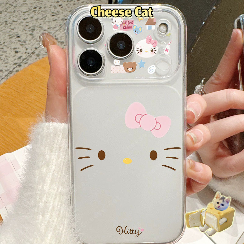 Chuyển sang tuổi 17PM Ốp điện thoại bảo vệ họa tiết ống kính Kitty dễ thương cho iPhone Xs XR 11 12 13 14 15 16 Pro Max