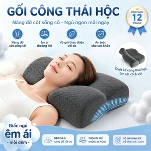Gối công thái học, mềm mại và thoải mái, nâng đỡ cổ, ngăn ngừa thoái hóa đốt sống cổ và cải thiện giấc ngủ