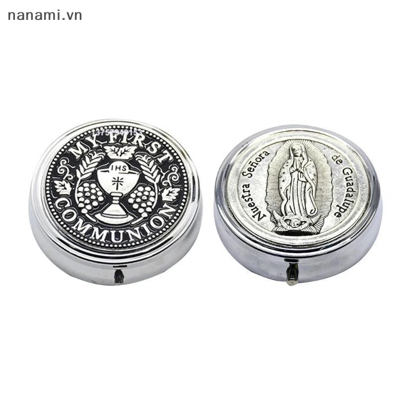 [nanami] Hộp đựng trang sức Chén Thánh bằng kim loại cổ điển Chuỗi Mân Côi Nelaces Người tổ chức Quà tặng tôn giáo Hộp đựng bông tai nhà thờ [VN]