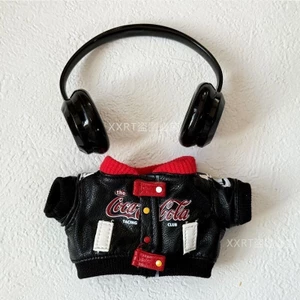 Quần Áo Labubububudu Retro Da Đen Quần Áo Vinyl Bộ Tai Nghe Labububupu Quần Áo Bé Một Hai Ba Thế Hệ Búp Bê 5.8